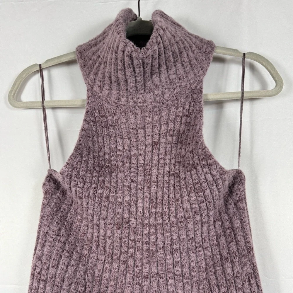 Free People Claude Mini Dress Pull On Oversized Turtleneck Soft‎ Stretch Knit M